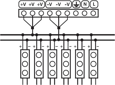 фитокомплекты Uniel ULS-P - параллелное подключение нескольких катушек led ленты