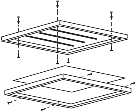 led панель Jazzway PPL 595/U Opal - накладной монтаж