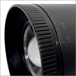 led светильник трековый 1-фазный Jazzway PTR 0728 Zoom черный - настройка угла рассеивания от 15 до 60&deg;