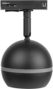 светильник трековый 1-фазный поворотный TR47 GX53 "Эра" черный - внешний вид