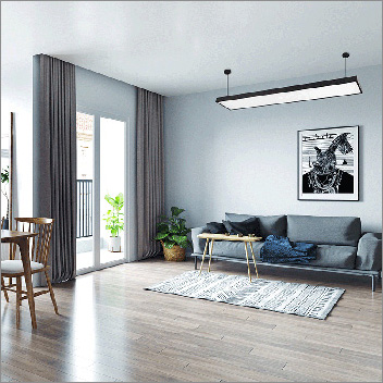 линейный led светильник Jazzway PSO-01 45w 4000K Black 1200х180 IP40 - пример накладного монтажа