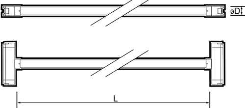 трековый led светильник Jazzway MTR16 40 - размеры