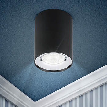 светильник накладной OL1 GU10 BK/CH "Эра" - пример установки