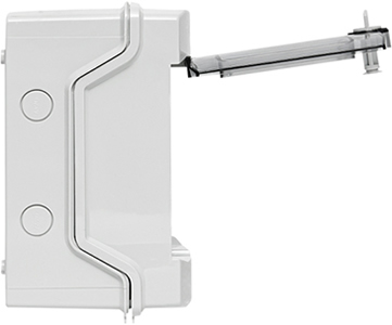 бокс пластиковый навесной EKF ux65-4-n Unix65 - вид сбоку