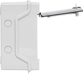 бокс пластиковый навесной EKF ux65-8-n Unix65 - вид сбоку