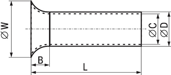 наконечник-гильза НГ IEK - размеры