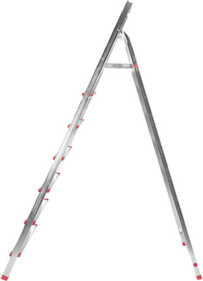 стремянка Rexant 12-5057 в разложенном виде сбоку