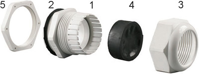 сальник PG IP54 IEK - конструкция