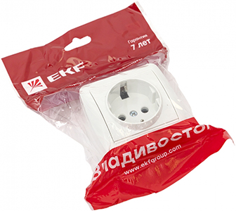 розетка 1-местная EKF EQR16-029-30-54 "Владивосток" - упаковка
