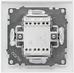 выключатель 1-клавишный EKF EWV10-121-10 "Валенсия" - вид с тыльной стороны