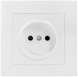 розетка 1-местная EKF EWR10-022-10 "Валенсия" - внешний вид
