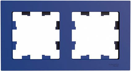 рамка 2-постовая Systeme Electric AtlasDesign, аквамарин - внешний вид