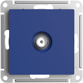 розетка ТВ оконечная Systeme Electric AtlasDesign, аквамарин - внешний вид