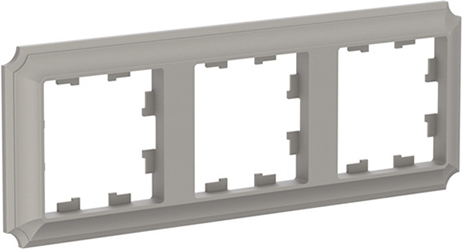 рамка 3-постовая Systeme Electric AtlasDesign Antique шампань - внешний вид