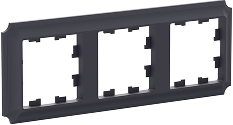 рамка 3-постовая Systeme Electric AtlasDesign Antique карбон - внешний вид