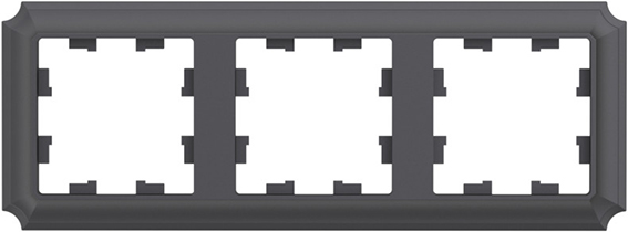 рамка 3-постовая Systeme Electric AtlasDesign Antique базальт - внешний вид