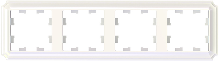 рамка 4-постовая Systeme Electric AtlasDesign Antique жемчуг - внешний вид