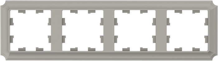 рамка 4-постовая Systeme Electric AtlasDesign Antique шампань - внешний вид