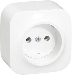 розетка 1-местная Legrand 782210 Quteo белый - внешний вид