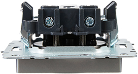 розетка 1-местная IEK РС10-1-0-БрС Brite - вид сбоку