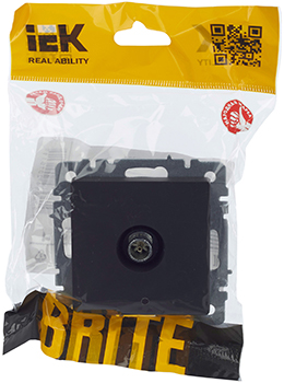 розетка ТВ оконечная IEK РТВ11-0-БрГ Brite - упаковка