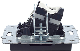 розетка двойная TV+RJ45 IEK РТВ/РК12-БрГ Brite - вид сбоку