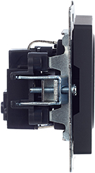 розетка 1-местная IEK РС11-1-0-БрГ Brite - вид сбоку