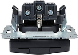 розетка 1-местная IEK РСбш10-3-БрГ Brite - вид сбоку