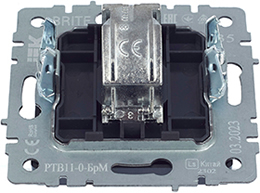 розетка ТВ оконечная IEK РТВ11-0-БрМ Brite - вид с тыльной стороны