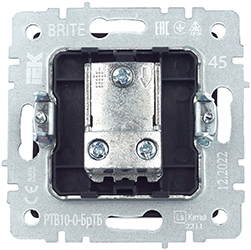 розетка ТВ проходная IEK РТВ10-0-БрТБ Brite - вид с тыльной стороны