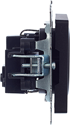 розетка 1-местная IEK РС11-1-0-БрЧ Brite - вид сбоку