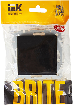 выключатель 1-клавишный перекрестный IEK ВС10-1-3-БрЧ Brite - упаковка