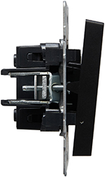 выключатель 2-клавишный IEK ВС10-2-1-БрЧ Brite - вид сбоку