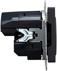 розетка 1-местная IEK РЮш10-2-БрГ Brite - вид сбоку