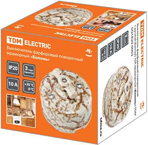 выключатель поворотный "Болонь" TDM SQ1820-0003 - упаковка