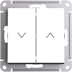 выключатель жалюзи 2-клавишный Systeme Electric AtlasDesign - внешний вид