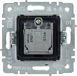 розетка двойная TV-SAT IEK РТВ/РСп12-БрБ Brite - вид с тыльной стороны