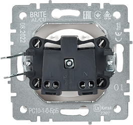 розетка 1-местная IEK РС10-1-0-БрБ Brite - вид с тыльной стороны