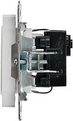 розетка 1-местная IEK РС14-1-0-БрБ Brite - вид сбоку