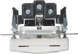 розетка 1-местная IEK РСбш10-3-БрБ Brite - вид сбоку