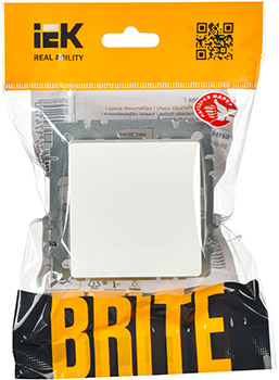 выключатель 1-клавишный перекрестный IEK ВС10-1-3-БрБ Brite - упаковка