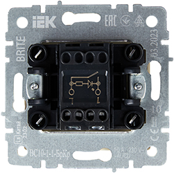 выключатель 1-клавишный IEK ВС10-1-1-БрКр Brite - вид с тыльной стороны