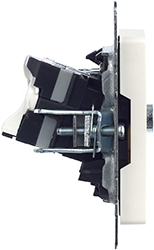 розетка TV+RJ45 IEK РТВ/РК12-БрЖ Brite - вид сбоку