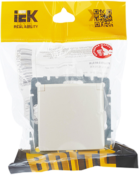 розетка 1-местная IEK РСбш10-3-БрЖ Brite - упаковка