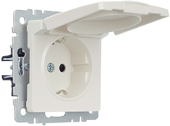 розетка 1-местная IEK РСбш10-3-БрЖ Brite - внешний вид