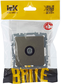 розетка ТВ проходная IEK РТВ10-0-БрШ Brite - упаковка