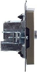 розетка ТВ проходная IEK РТВ10-0-БрШ Brite - вид сбоку