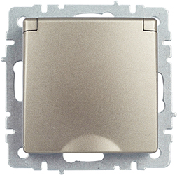 розетка 1-местная IEK РСбш10-3-БрШ Brite - внешний вид