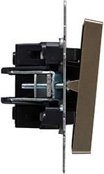 выключатель 2-клавишный IEK ВС10-2-1-БрШ Brite - вид сбоку