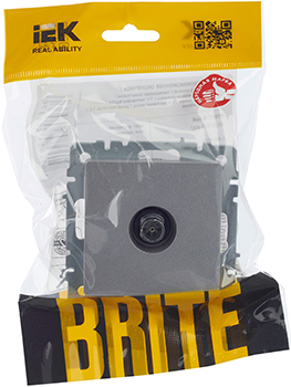 розетка ТВ оконечная IEK РТВ11-0-БрА Brite - упаковка